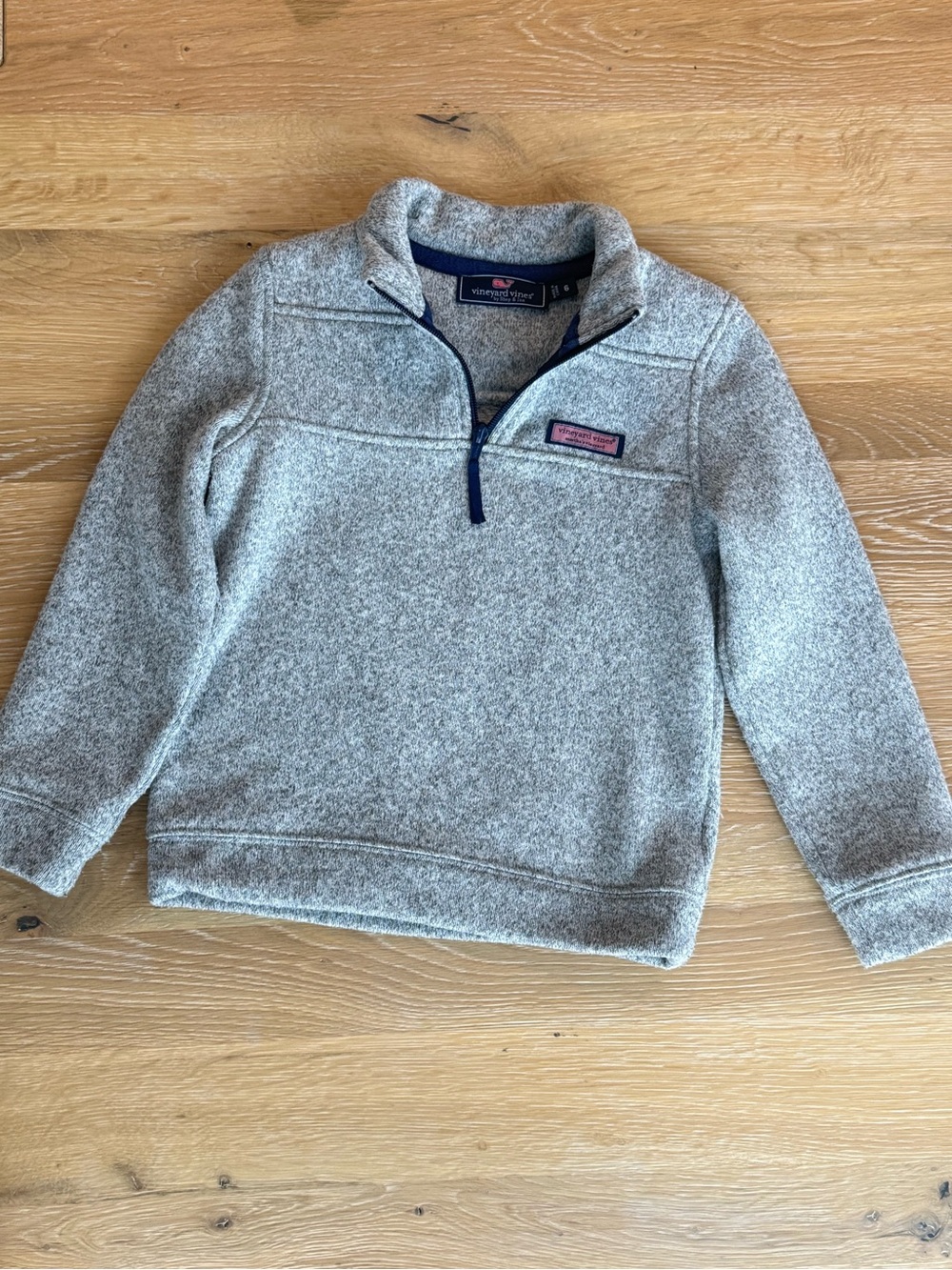 Vineyard Vines Kids Gray Heather Half-Zip Sweatshirt
